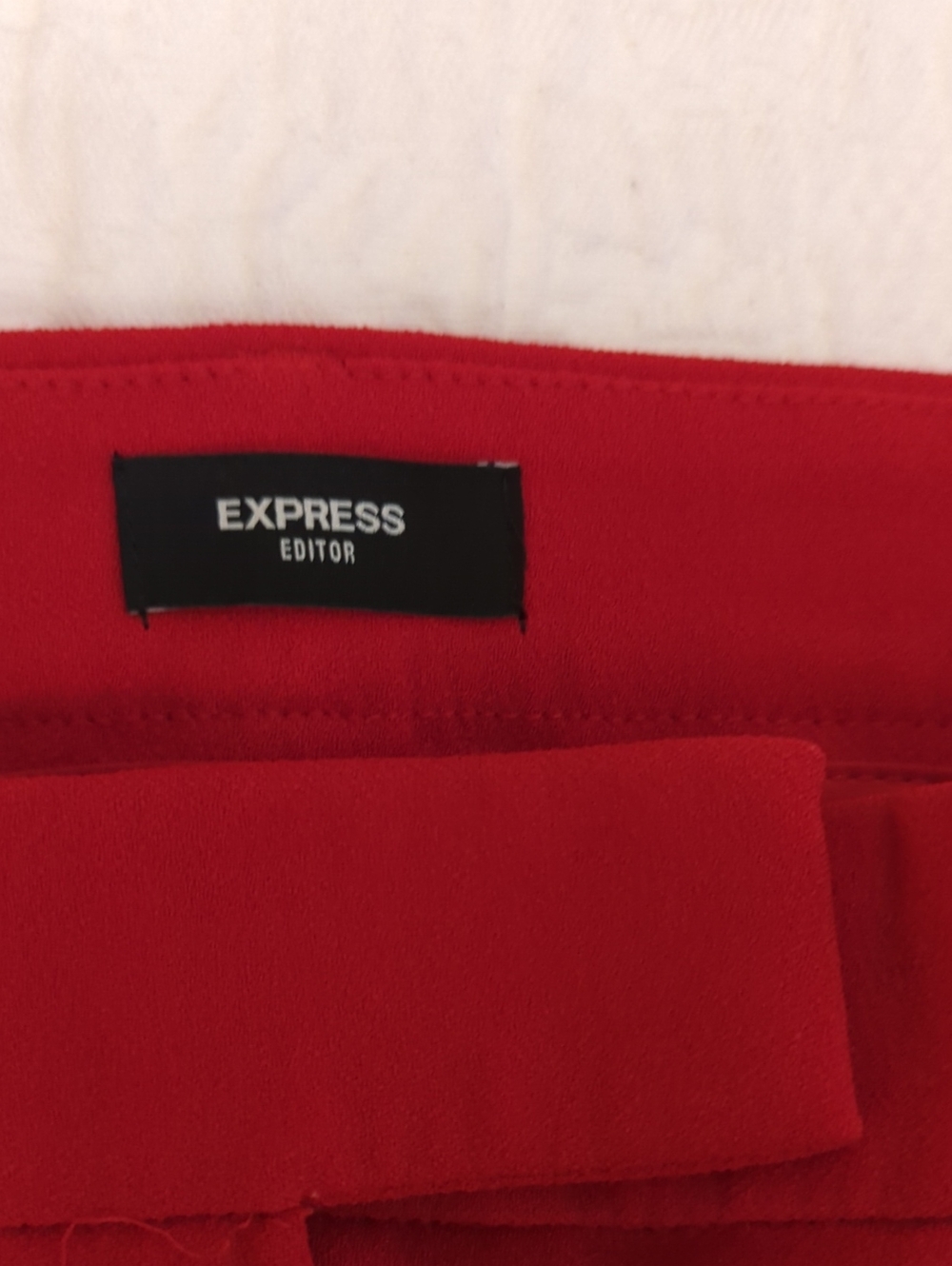 Express Editor Relaxed Trouser Mid Rise Slim Flare Red Pants Size 2 - Picture 5 of 11